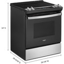 Whirlpool 30-inch Freestanding Electric Range with Frozen Bake™ Technology WEE515SALSWEE515SALS
