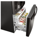 GE Profile 36-inch, 27.8 cu.ft. Freestanding French 3-Door Refrigerator with Keurig® K-Cup® Brewing System PFE28PBLTS