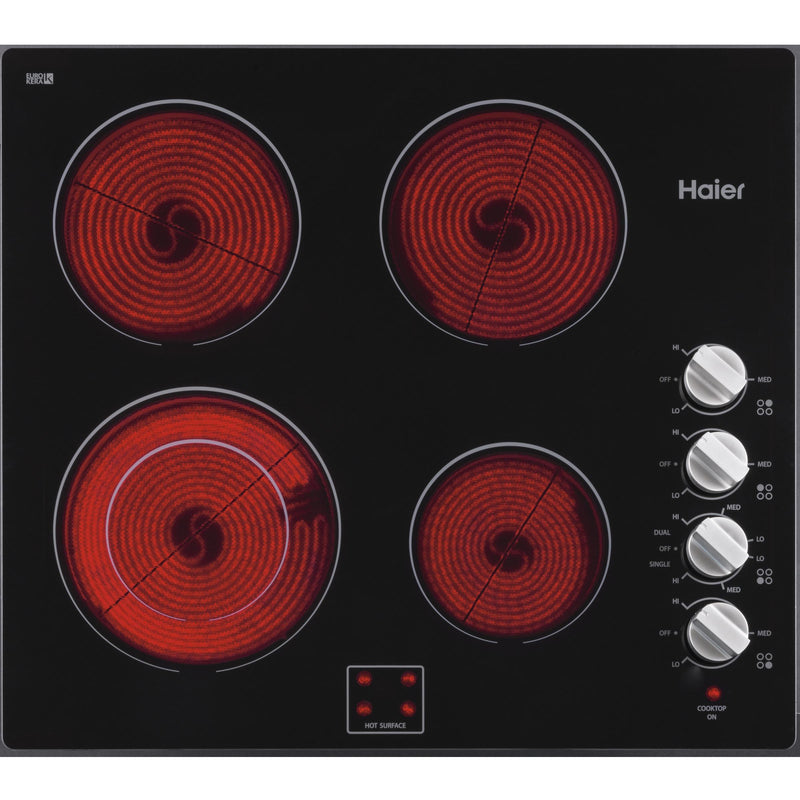 Haier 24-inch Built-In Electric Cooktop HCC2220BEB IMAGE 2