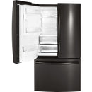 GE Profile 36-inch, 27.8 cu.ft. Freestanding French 3-Door Refrigerator with Keurig® K-Cup® Brewing System (Fingerprint-Resistant Black Stainless) PFE28PBLTS (PFE28PBLTS)