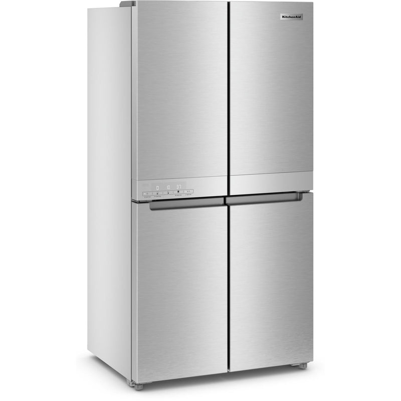 KitchenAid 36-inch, 19.4 cu. ft. Counter-Depth 4-Door Refrigerator with PrintShield™ Finish KRQC506MPS (KRQC506MPS)
