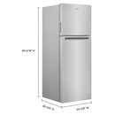 Whirlpool 24-inch, 12.9 cu.ft. Freestanding Top Freezer Refrigerator WRT313CZLZ