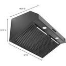 Forno Bari 30-inch Espresso Under Cabinet Range Hood FRHUC5255-30BLK