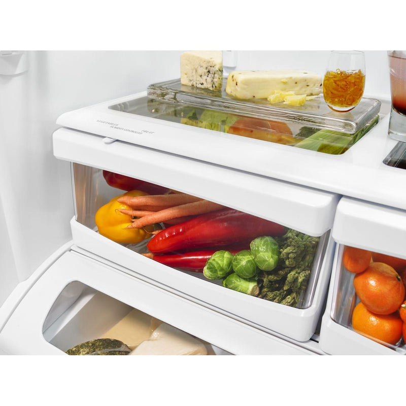 KitchenAid 36-inch, 25 cu.ft. Freestanding French 3-Door Refrigerator with ExtendFresh™ Plus Temperature Management System KRFF305ESS