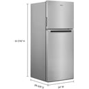 Whirlpool 24-inch, 11.6 cu.ft. Counter-Depth Top Freezer Refrigerator with Automatic Defrost WRT112CZJZ