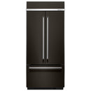 KitchenAid 36-inch, 20.8 cu.ft. Built-in French 3-Door Refrigerator with Internal Ice Maker KBFN506EBSKBFN506EBS