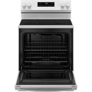 GE 30-inch Freestanding Electric Range with Steam Clean GRF400SVWWGRF400SVWW