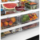 GE 36-inch, 27 cu.ft. Freestanding French 3-Door Refrigerator with Internal Water Dispenser GNE27JGMBBGNE27JGMBB