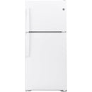 GE 30-inch, 19.2 cu.ft. Freestanding Top Freezer Refrigerator with LED Lighting GTS19KGNRWWGTS19KGNRWW