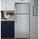 GE 28-inch, 17.5 cu.ft. Freestanding Top Freezer Refrigerator with LED Lighting GTS18GSNRSSGTS18GSNRSS