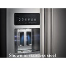 KitchenAid 36-inch, 22.7 cu. ft. Counter-Depth Side-by-Side Refrigerator with Ice and Water KRSC503EBS