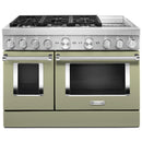 KitchenAid 48-inch Freestanding Dual Fuel Range with Even-Heat™ True Convection KFDC558JAVKFDC558JAV
