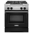 KitchenAid 30-inch Freestanding Dual-Fuel Range with Even-Heat™ KDRS407VBK IMAGE 1