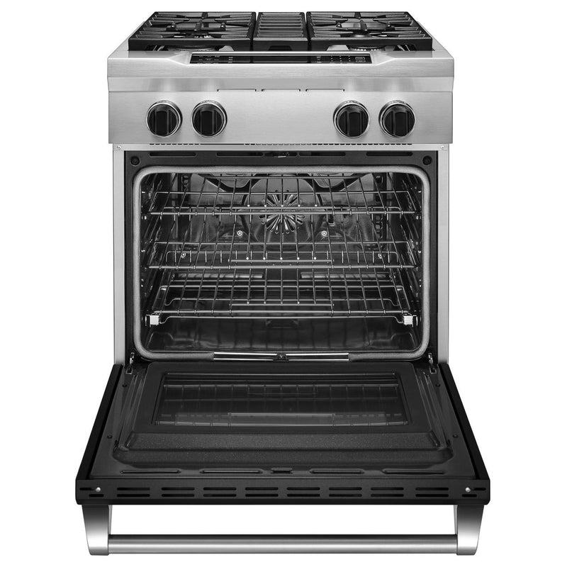 KitchenAid 30-inch Freestanding Dual-Fuel Range with Even-Heat™ KDRS407VBK IMAGE 2