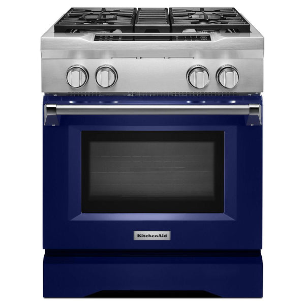 KitchenAid 30-inch Freestanding Dual-Fuel Range with Even-Heat™ KDRS407VBU IMAGE 1