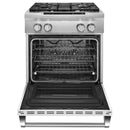 KitchenAid 30-inch Freestanding Dual-Fuel Range with Even-Heat™ KDRS407VMW IMAGE 2
