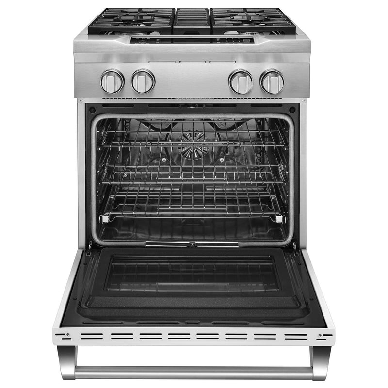 KitchenAid 30-inch Freestanding Dual-Fuel Range with Even-Heat™ KDRS407VMW IMAGE 2