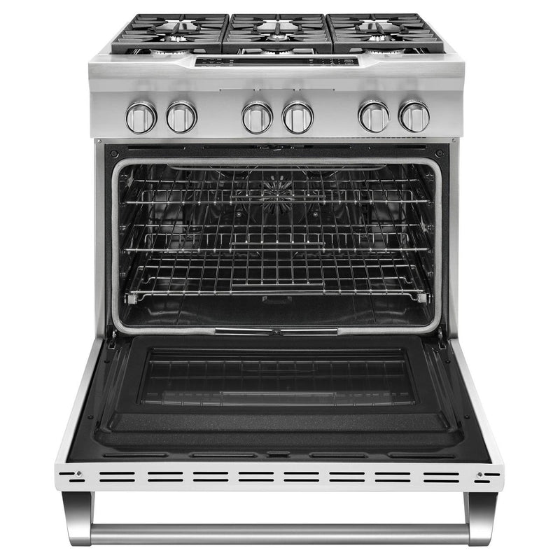 KitchenAid 36-inch Freestanding Dual-Fuel Range with Even-Heat™ KDRS467VMW IMAGE 2