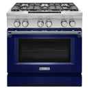 KitchenAid 36-inch Freestanding Dual-Fuel Range with Even-Heat™ KDRS467VBU IMAGE 1