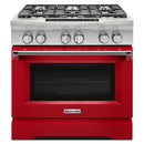 KitchenAid 36-inch Freestanding Dual-Fuel Range with Even-Heat™ KDRS467VSD IMAGE 1