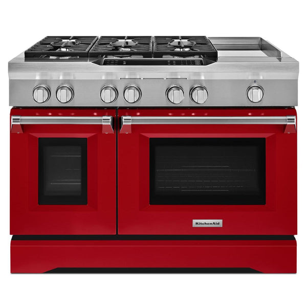 KitchenAid 48-inch Freestanding Dual-Fuel Range with Even-Heat™ KDRS483VSD IMAGE 1