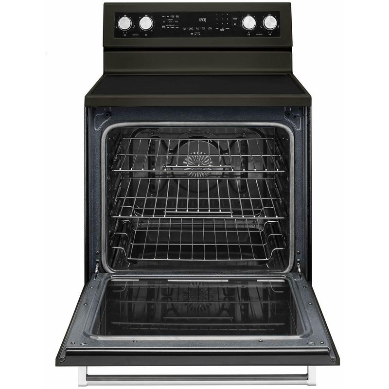 KitchenAid 30-inch Freestanding Electric Range with Even-Heat™ KFEG500EBS IMAGE 2