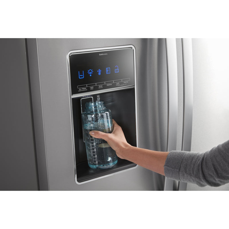 Whirlpool 36-inch, 26.8 cu. ft. Freestanding French 3-Door Refrigerator Water and Ice Dispensing System WRF767SDHZ (WRF767SDHZ)