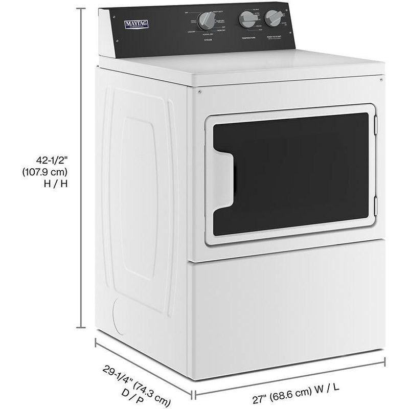 Maytag Commercial Laundry 7.4 cu. ft. Electric Dryer with Intellidry® Sensor MEDP586KW