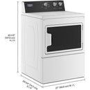 Maytag 7.4 cu. ft. Gas Dryer with Intellidry® Sensor (White)MGDP586KW