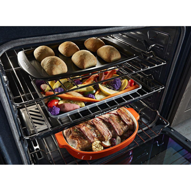 KitchenAid 30-inch Slide-In Electric Range with Even-Heat™ True Convection KSEG700EBS IMAGE 2