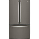 GE 36-inch, 27 cu.ft. Freestanding French 3-Door Refrigerator with Internal Water Dispenser GNE27JMMES