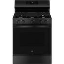 GE 30-inch Freestanding Gas Range with Center Oval Burner GGF500PVBBGGF500PVBB