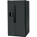 GE 36-inch 25.3 cu.ft. Freestanding Side-by-Side Refrigerator with LED Lighting GSE25GGPBB