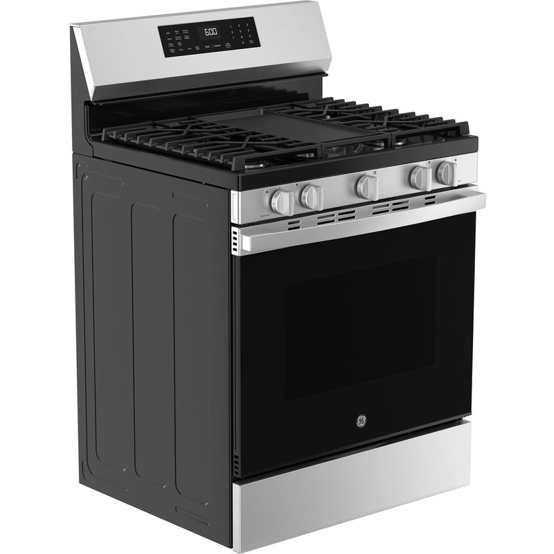 GE 30-inch Freestanding Gas Range with Convection Technology GGF600AVSS