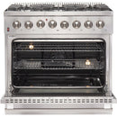 Forno Galiano Alta Qualita 36-inch Freestanding Dual Fuel Range with Convection Technology FFSGS6156-36FFSGS615636