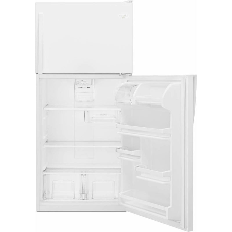 Whirlpool 30-inch, 18.2 cu.ft. Freestanding Top Freezer Refrigerator with Flexi-Slide™ Bin WRT318FZDW