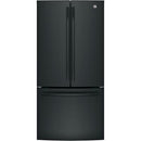 GE 33-inch, 24.8 cu. ft. French 3-Door Refrigerator with Ice and Water GNE25JGKBB