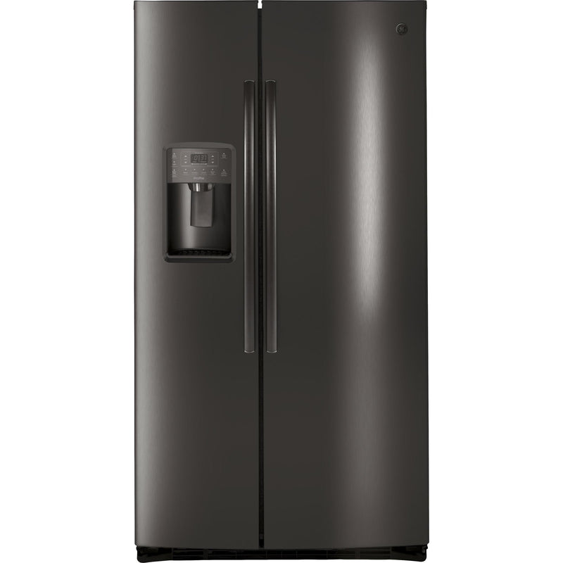 GE Profile 36-inch, 25.3 cu. ft. Side-by-Side Refrigerator with Ice and Water Dispensing System PSE25KBLTS IMAGE 1