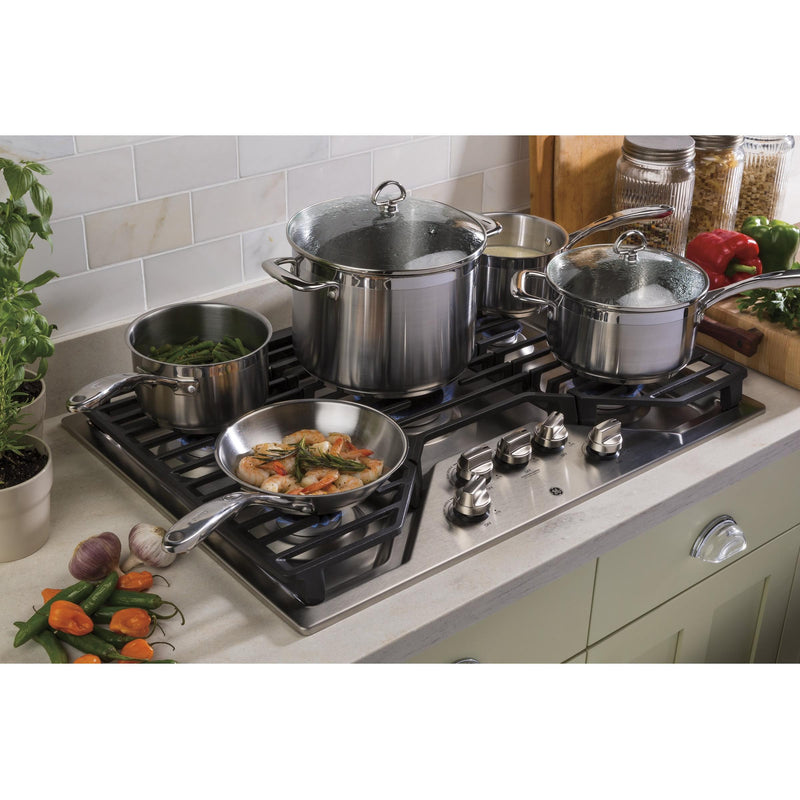 PGP7030DLBB by GE Appliances - GE Profile™ 30 Built-In Gas Cooktop with 5  Burners and Optional Extra-Large Cast Iron Griddle