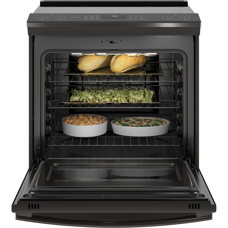 GE Profile 30-inch Slide-In Induction Range with Chef Connect PHS930BLTS IMAGE 3