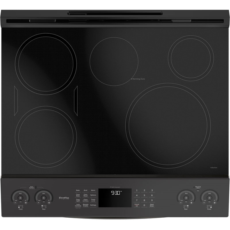 GE Profile 30-inch Slide-In Induction Range with Chef Connect PHS930BLTS IMAGE 4