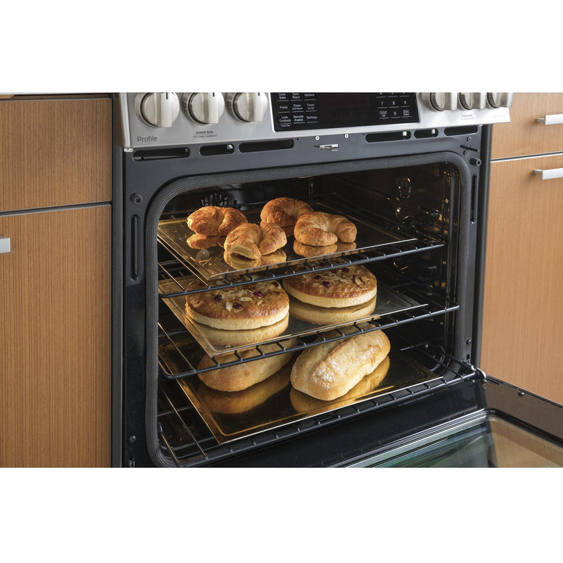 GE Profile 30-inch Slide-In Gas Range with Convection Technology PGS930SELSS IMAGE 11