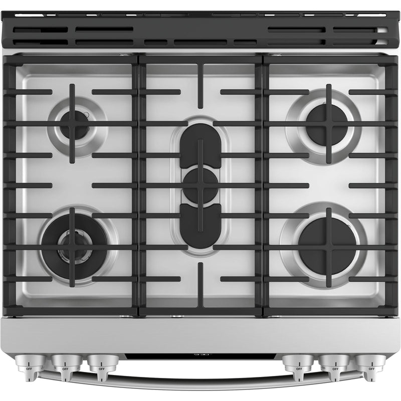 GE Profile 30-inch Slide-In Gas Range with Convection Technology PGS930SELSS IMAGE 2