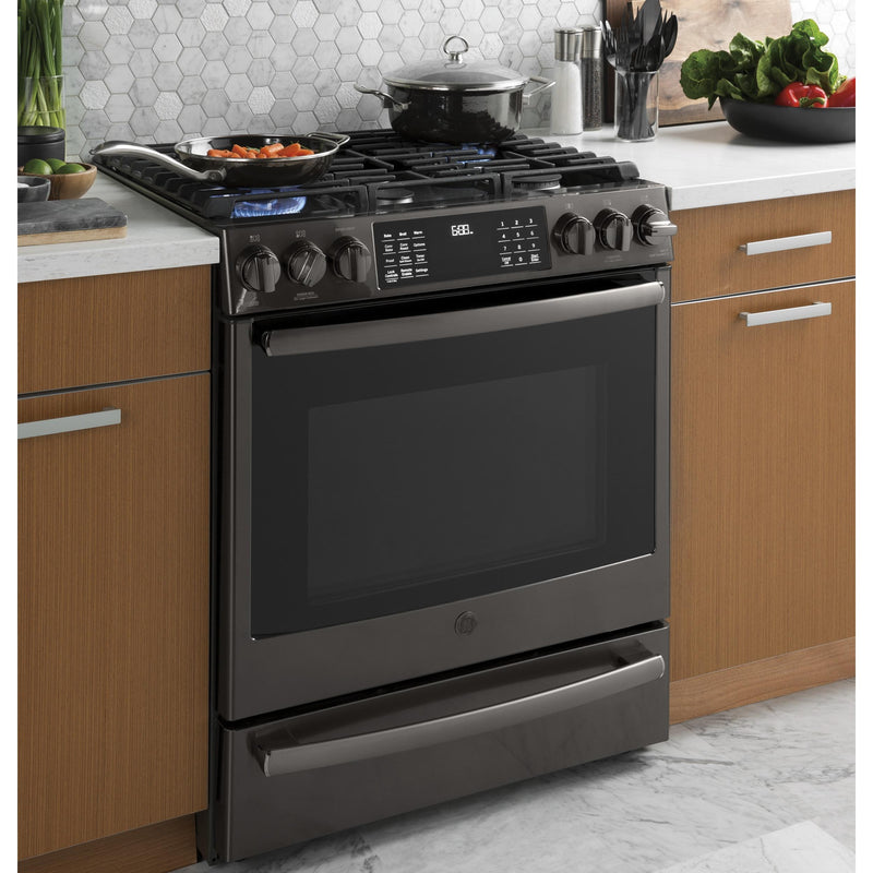 GE Profile 30-inch Slide-In Gas Range with Convection Technology PGS930BELTS IMAGE 10