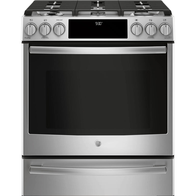 GE Profile 30-inch Slide-in Dual-Fuel Range with Wi-Fi Connect P2S930SELSS IMAGE 1