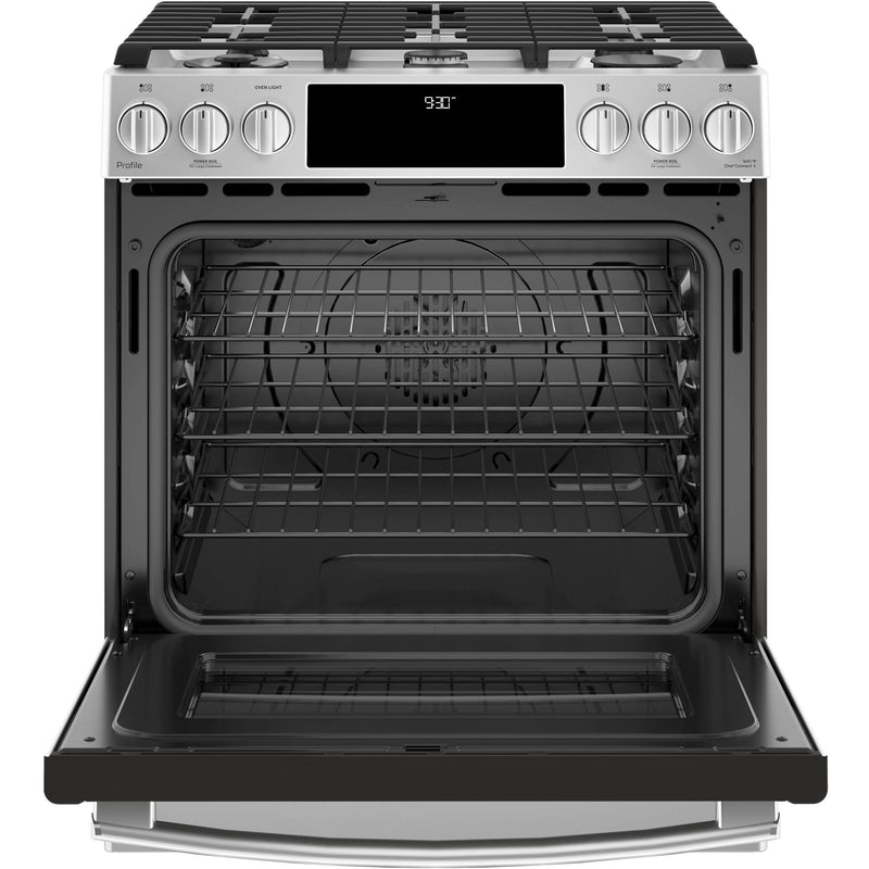 GE Profile 30-inch Slide-in Dual-Fuel Range with Wi-Fi Connect P2S930SELSS IMAGE 3