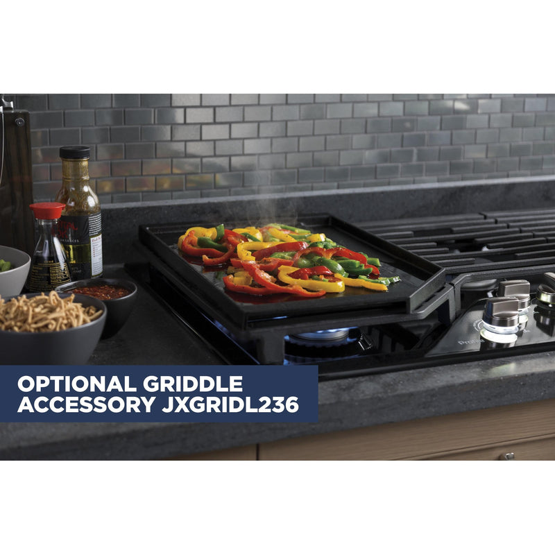PGP9030SLSS GE Profile 30 Built-In Tri-Ring Gas Cooktop with 5 Burners and  Included Extra-Large Integrated Griddle