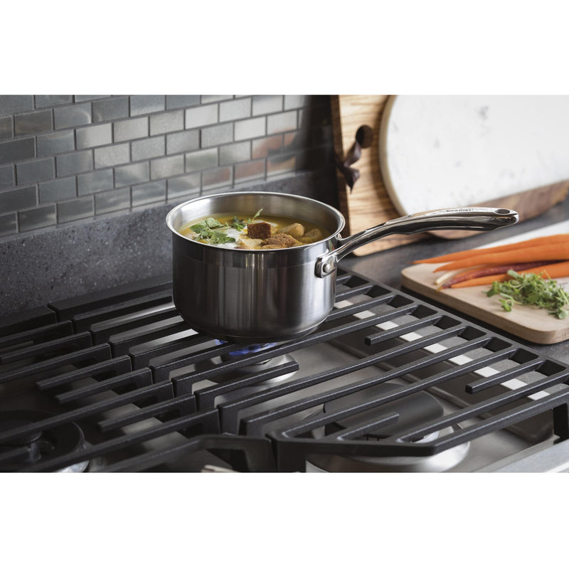 GE Profile 36 Built-In Gas Cooktop with Optional Extra-Large Cast Iron  Griddle BLACK PGP7036DLBB