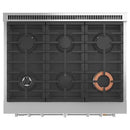 Café 36-inch Freestanding Dual-Fuel Range with 6 Burners C2Y366P2TS1