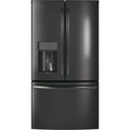 GE Profile 36-inch, 22.1 cu.ft. Counter-Depth French 3-Door Refrigerator with External Water and Ice Dispensing System PYD22KBLTS IMAGE 1